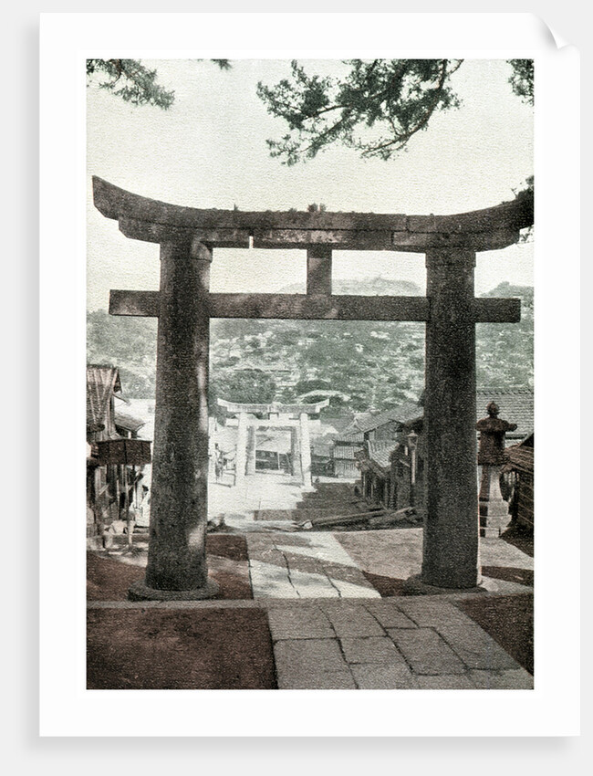 Stone torii, Suwa Temple, Nagasaki, Japan by Anonymous