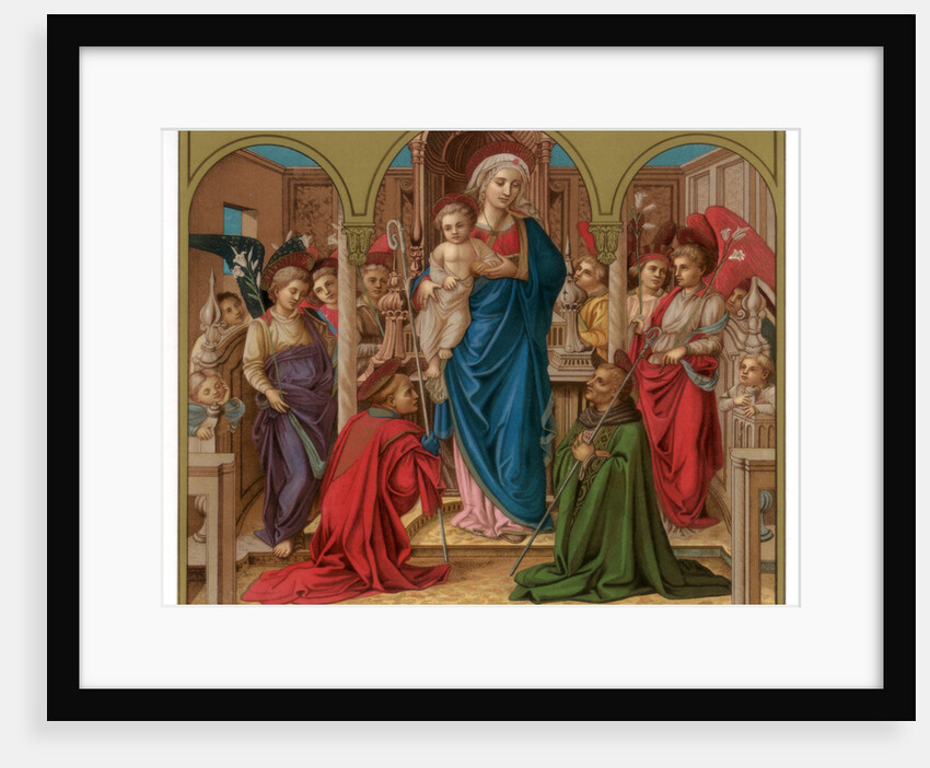 Madonna and Child with St Fredianus and St Augustine by Franz Kellerhoven