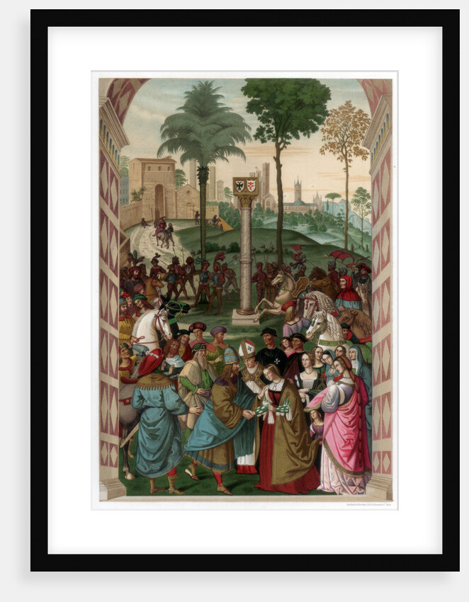 Aeneas Piccolomini Introduces Eleonora of Portugal to Frederick III by Franz Kellerhoven