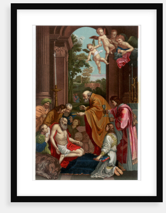 Last Communion of Saint Jerome by Franz Kellerhoven