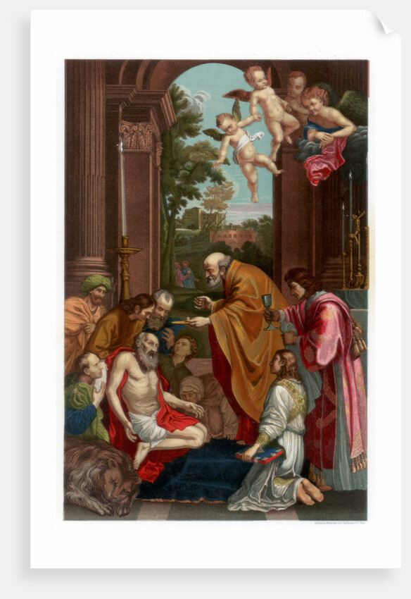 Last Communion of Saint Jerome by Franz Kellerhoven
