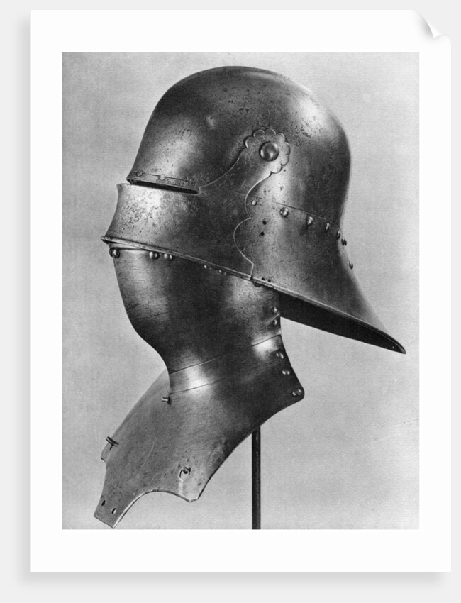 Visored sallet and bevor by Anonymous