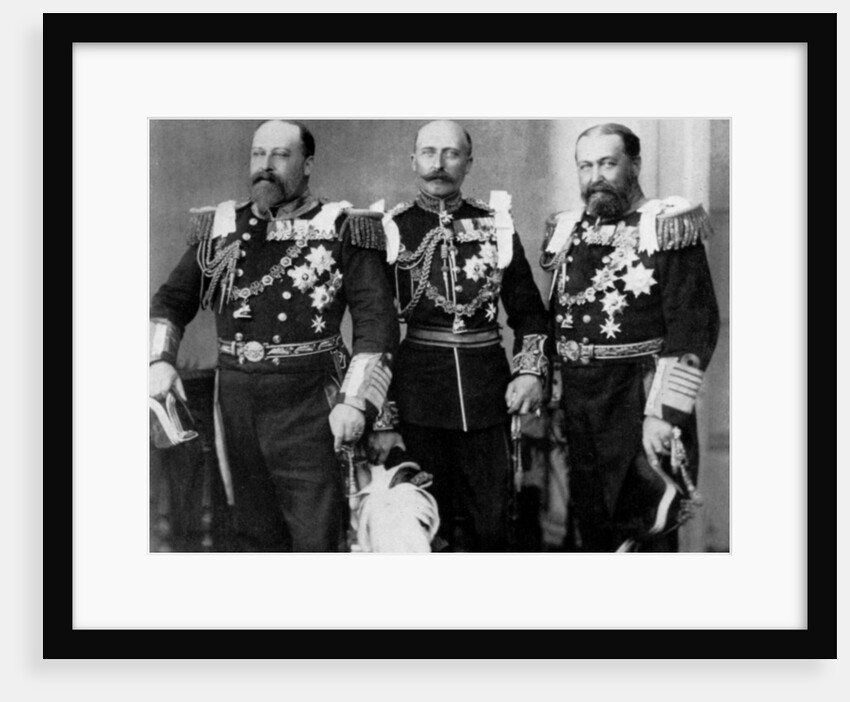 The Prince of Wales and his brothers at the wedding of the Duke of York by W&D Downey