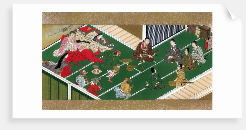 Raiko and his comrades before the demon robber by Anonymous