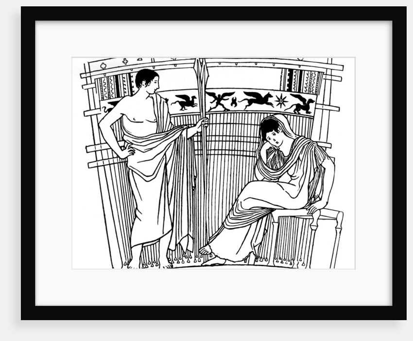 The Loom of Penelope, from the Chuisi Vase, Etruscan, c400 BC by Anonymous