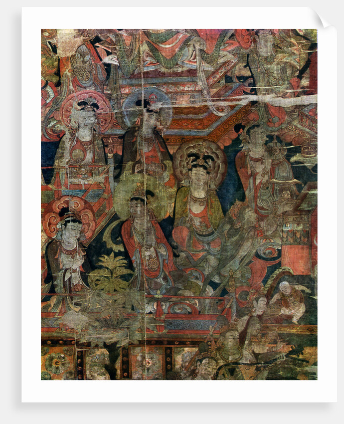 Detail of a picture of Paradise, Chinese, Tang dynasty, 618-907 by Anonymous