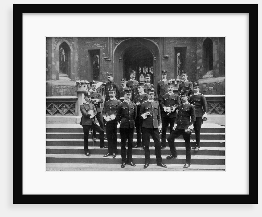 Officers of the 1st Suffolk Regiment at the Tower of London by WW Rouch