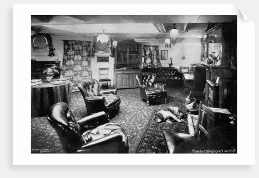 Rear-Admiral Arthur Alington's cabin on board his flagship, HMS Magnificent by W Gregory