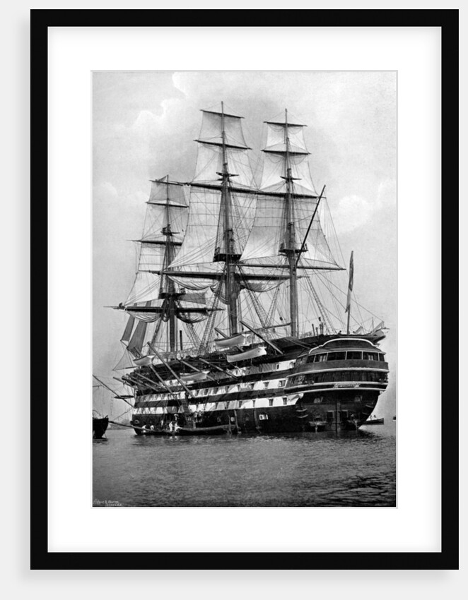 The training ship HMS St Vincent at Portsmouth, Hampshire by Symonds & Co