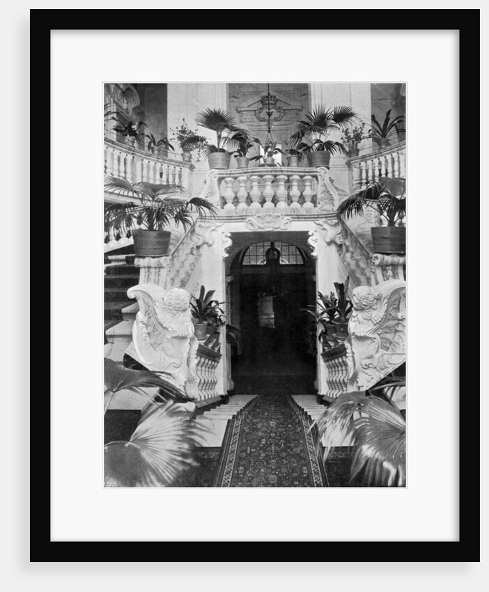The staircase of Admiralty House, Malta by Ellis