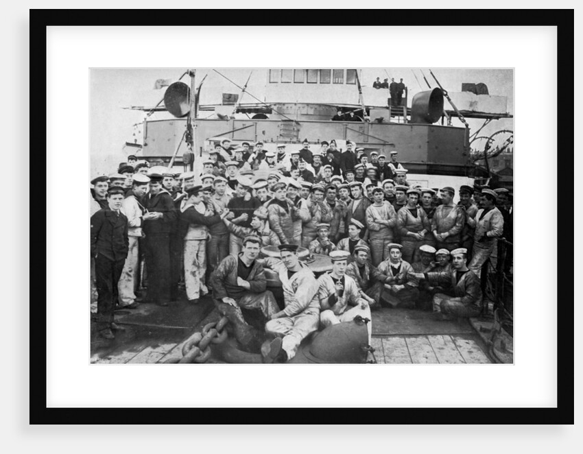 Engine room ratings on board HMS Majestic by Gregory & Co