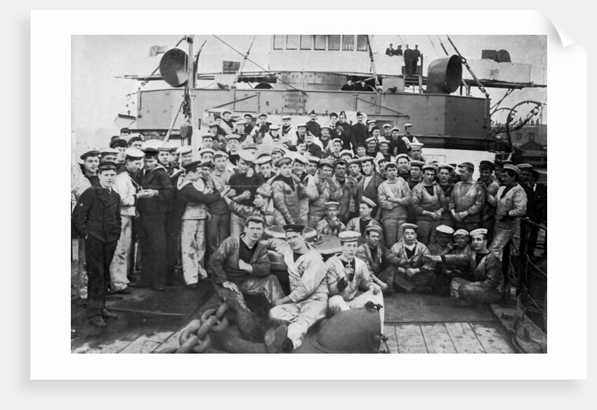 Engine room ratings on board HMS Majestic by Gregory & Co
