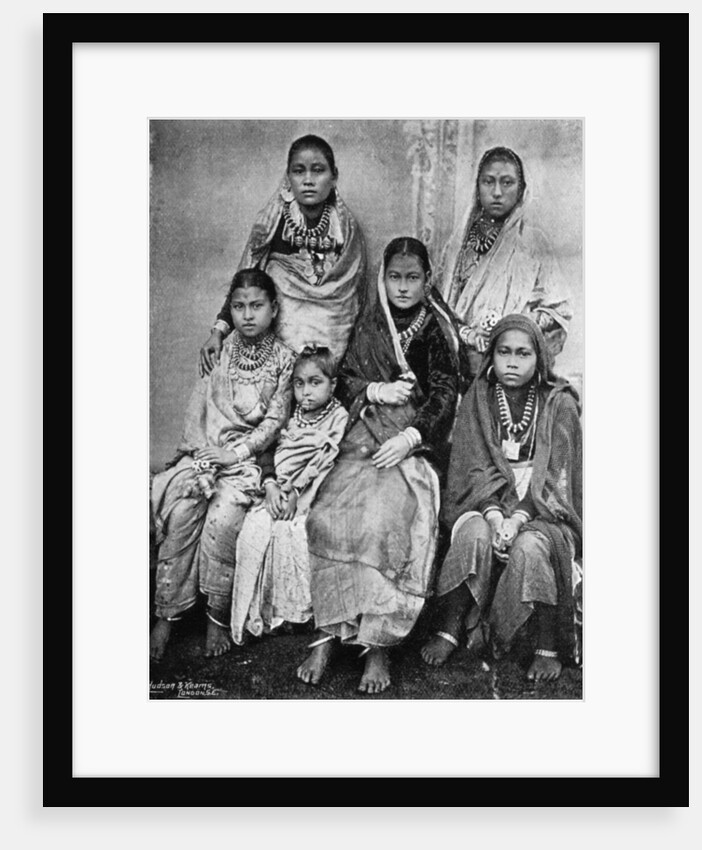 Soldiers' wives and children of the 44th Gurkhas by Bourne & Shepherd