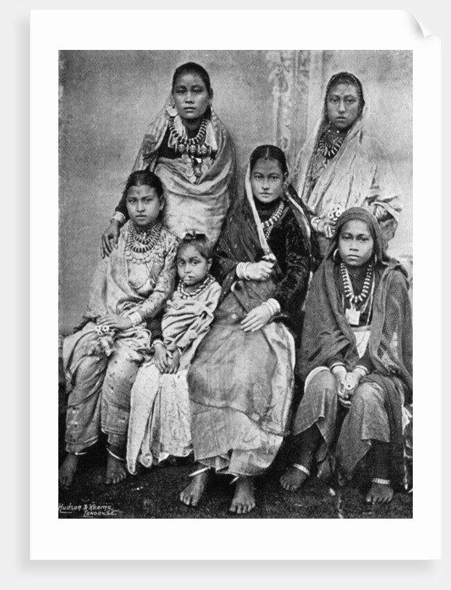 Soldiers' wives and children of the 44th Gurkhas by Bourne & Shepherd