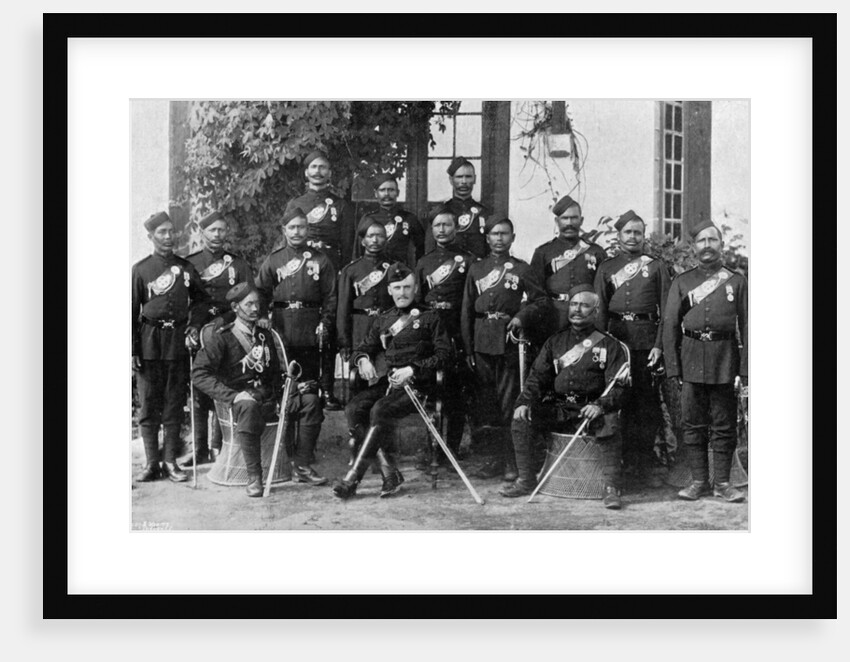 Native officers of the 44th Gurkhas, Indian army by Bourne & Shepherd
