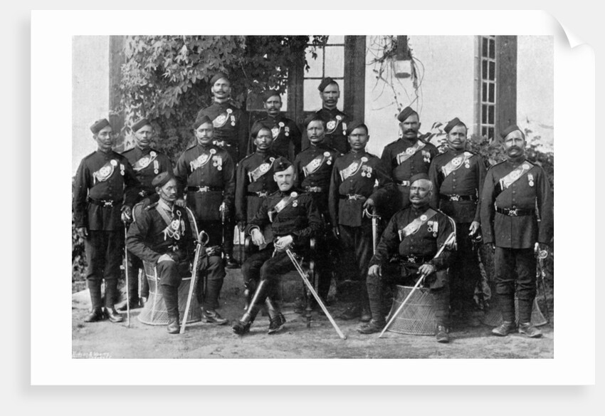 Native officers of the 44th Gurkhas, Indian army by Bourne & Shepherd