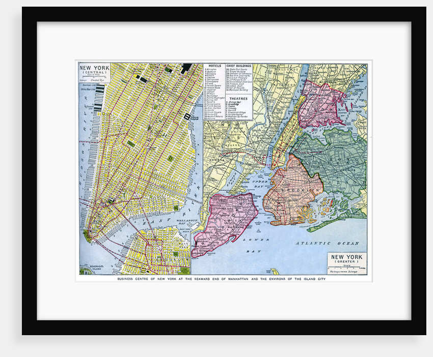 Map of New York City, USA by Anonymous