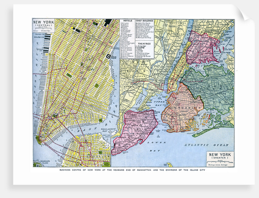 Map of New York City, USA by Anonymous