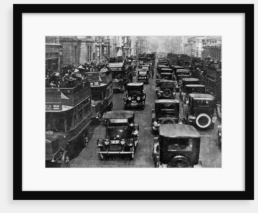 Traffic on 5th Avenue as seen from a control tower, New York City, USA by Ewing Galloway