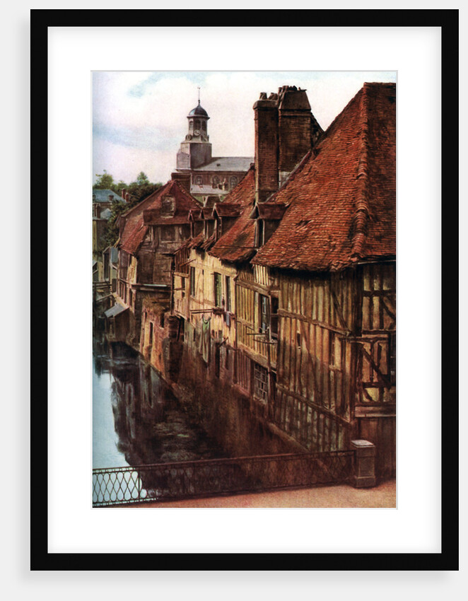 Timber houses by the Pont de Caen in Caudebec-en-Caux, Normandy, France by Anonymous