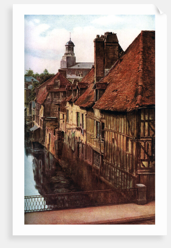 Timber houses by the Pont de Caen in Caudebec-en-Caux, Normandy, France by Anonymous