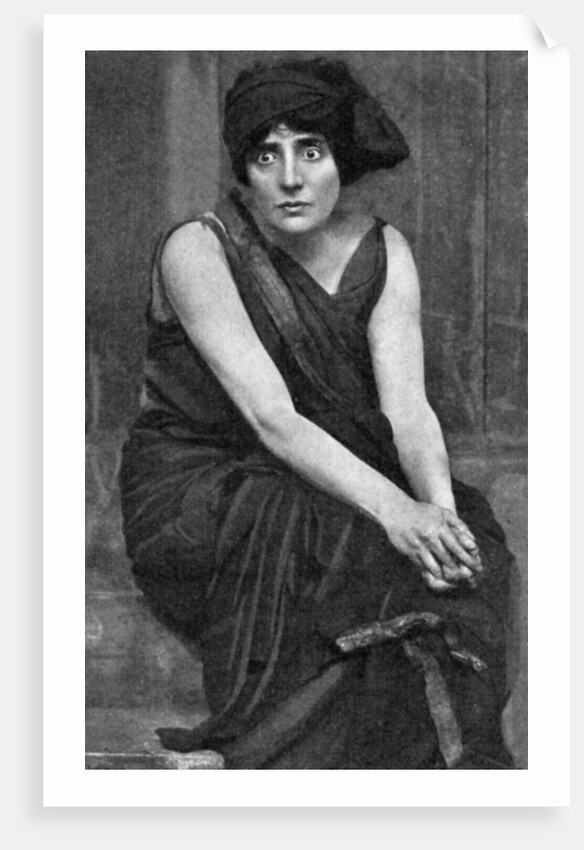 Mrs Patrick Campbell, British stage actress, in the role of 'Electra' by Anonymous