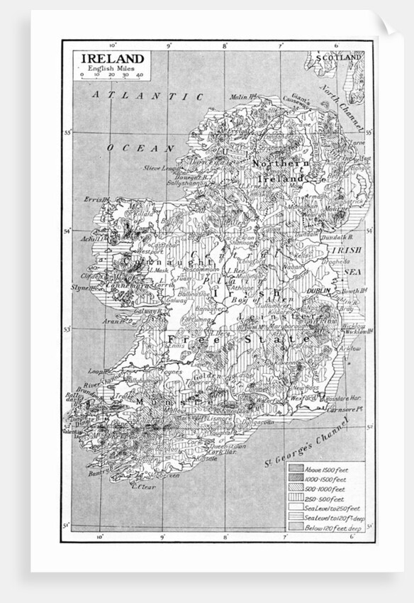 Map of Ireland by Anonymous