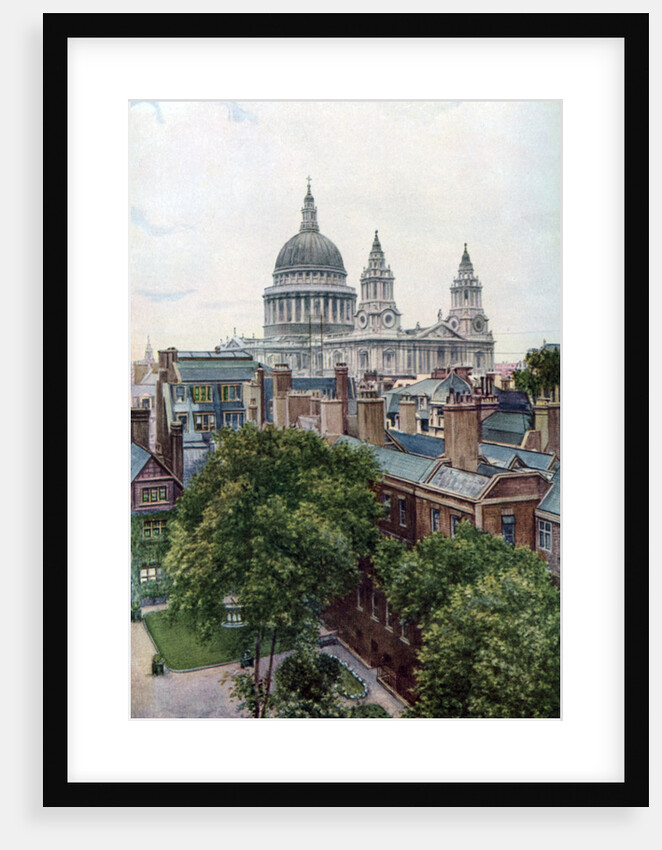 View from the Old Bailey towards St Paul's Cathedral, London by WS Campbell