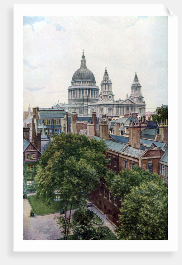 View from the Old Bailey towards St Paul's Cathedral, London by WS Campbell