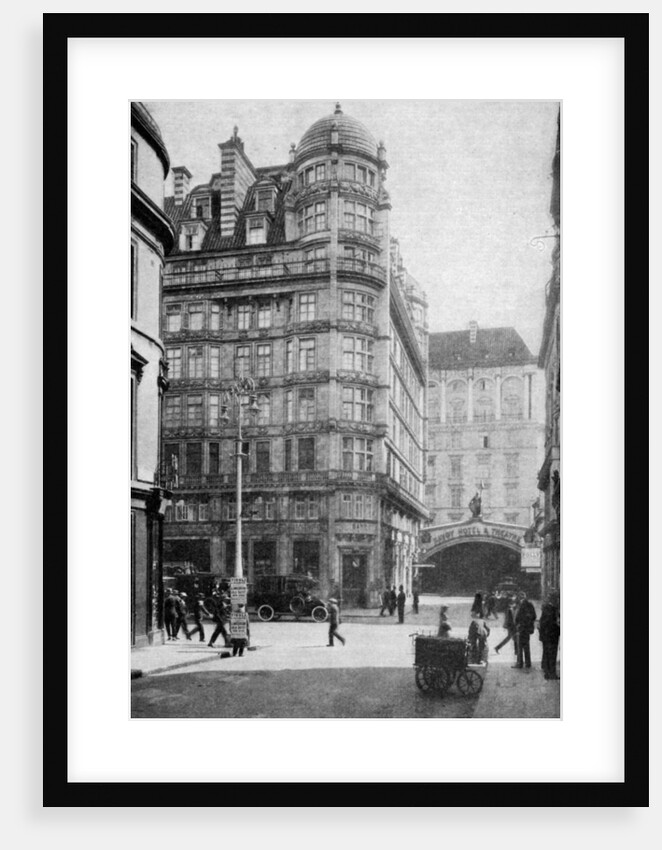 Savoy Hotel and Theatre across the Strand from Norfolk Street, London by Anonymous