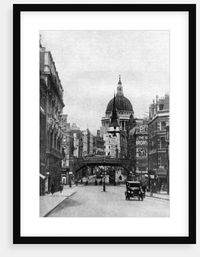 St Paul's Cathedral from Fleet Street on a Sunday, London by Anonymous
