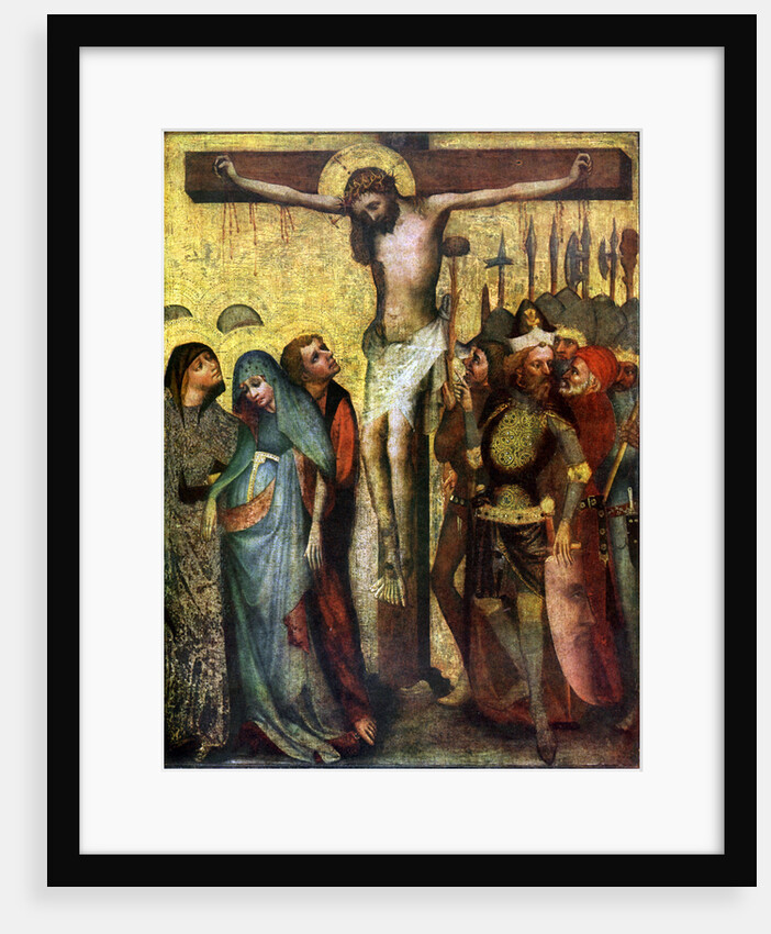 'Crucifixion', before 1400 by Workshop of the Master of the Trebon Altarpiece