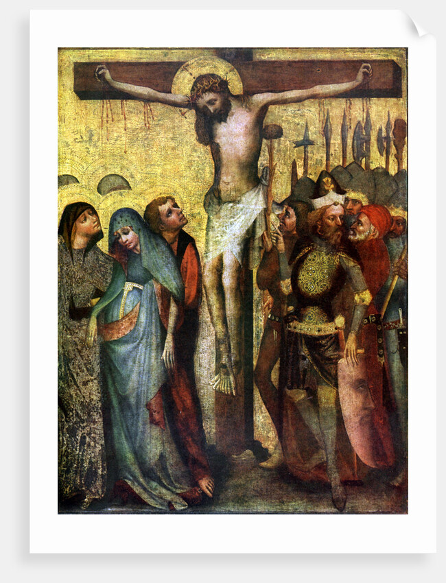 'Crucifixion', before 1400 by Workshop of the Master of the Trebon Altarpiece