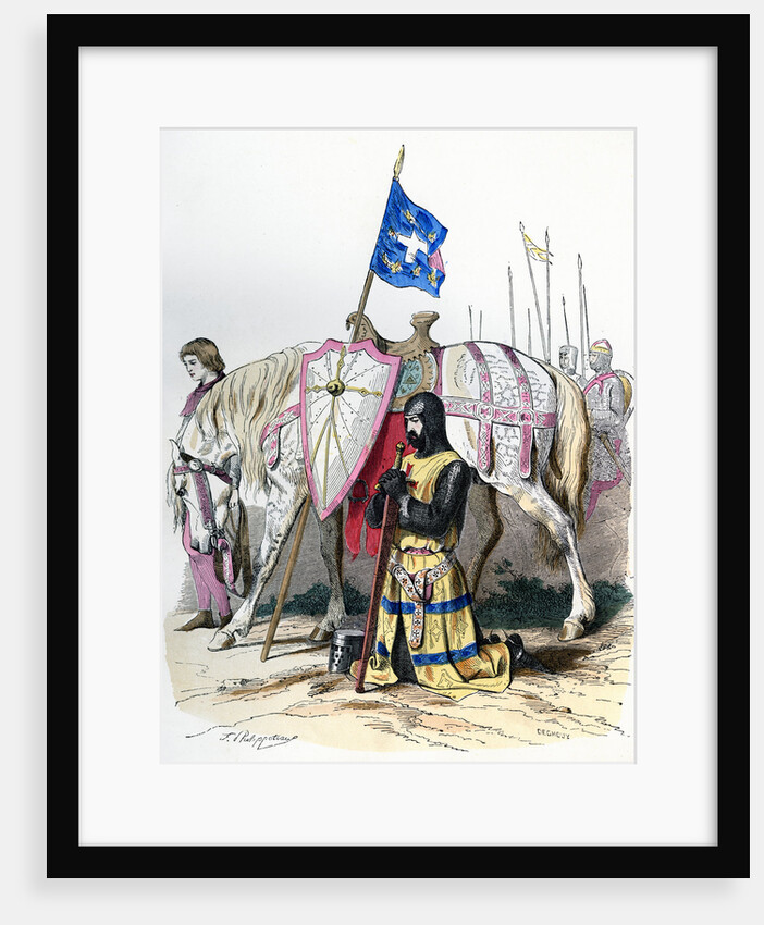 A knight saying a prayer before departing for the second crusade by Deghouy