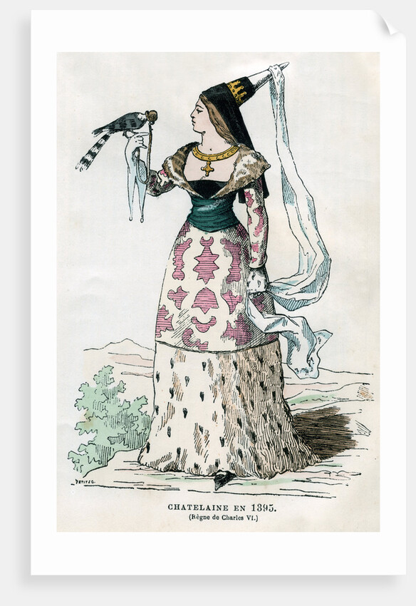 Lady of the manor of the time of Charles VI of France by Petit