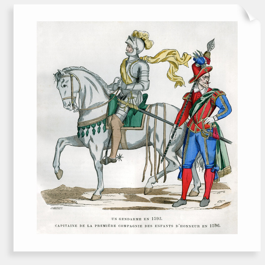 Gendarme, 1583, and captain of the 1st Company of the Enfants d'Honneur by Anonymous