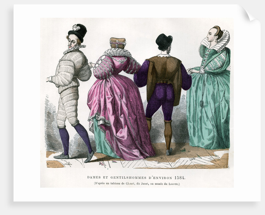 Ladies and gentlemen from about 1584 by Anonymous