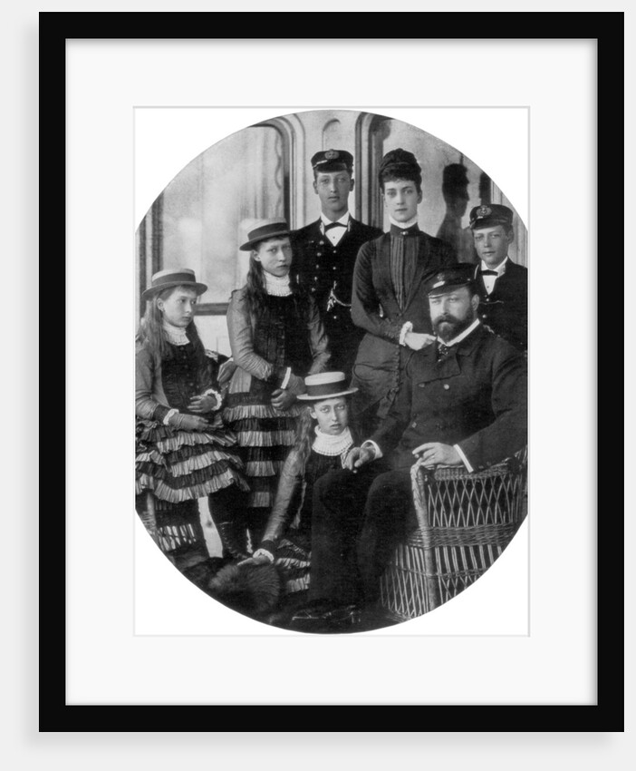 The Prince and Princess of Wales with their family on board the royal yacht by Anonymous