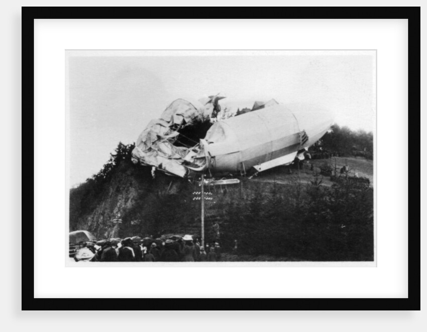 Army Zeppelin Z2 (LZ5) stranded near Weilburg during a storm, Germany by Anonymous