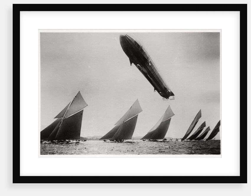 Zeppelin LZ11 'Viktoria Luise' in flight during the Kiel Regatta, Germany by Anonymous