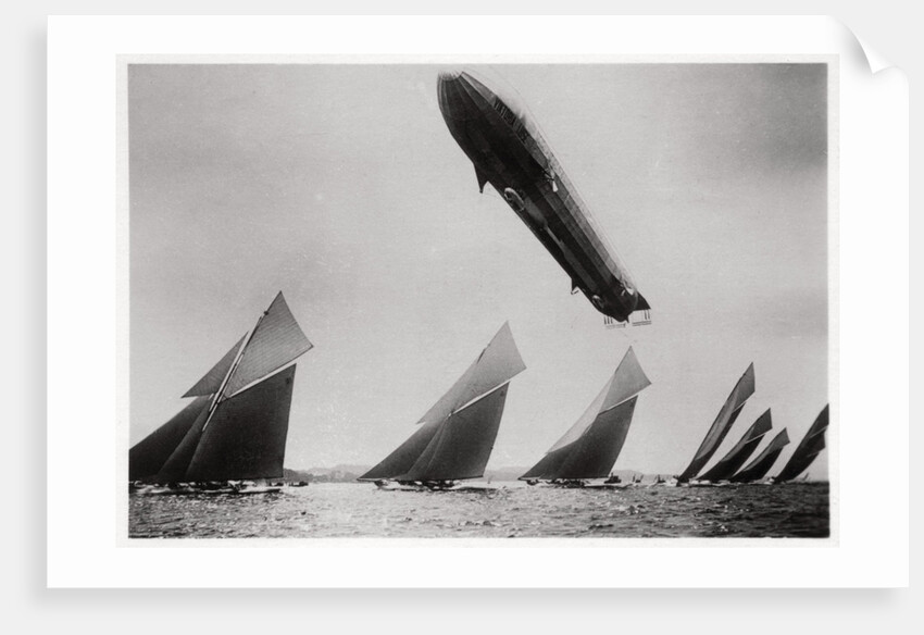 Zeppelin LZ11 'Viktoria Luise' in flight during the Kiel Regatta, Germany by Anonymous