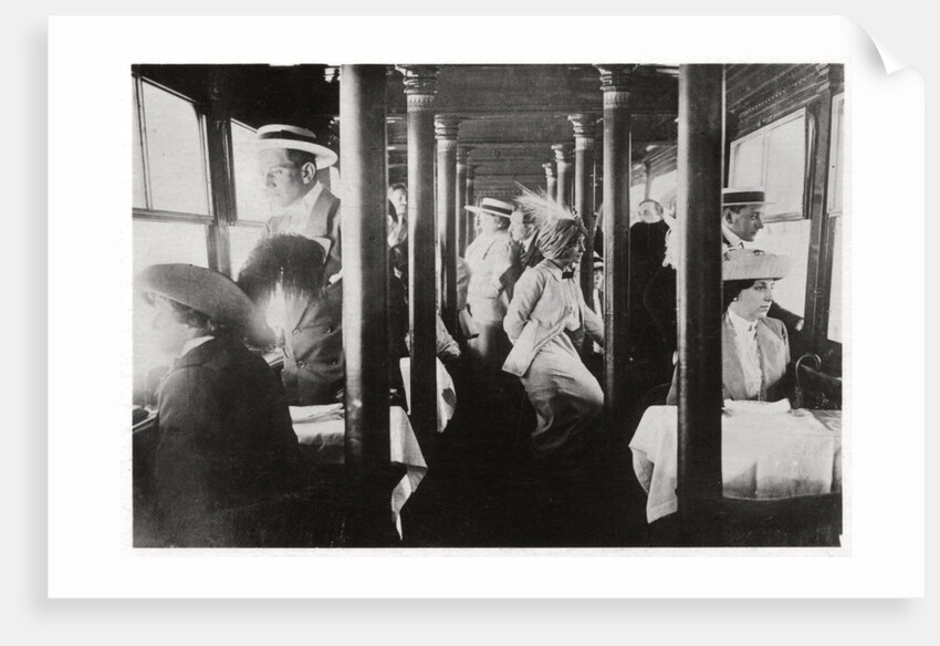 Film company on board Zeppelin LZ13 'Hansa' by Anonymous