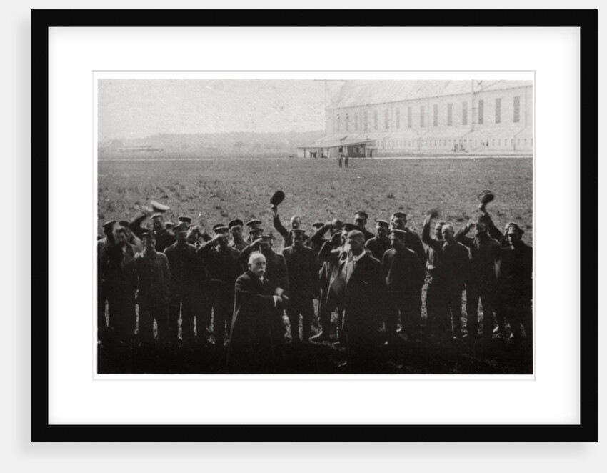 Count  Zeppelin saluted by members of the naval airship fleet, Germany by Anonymous