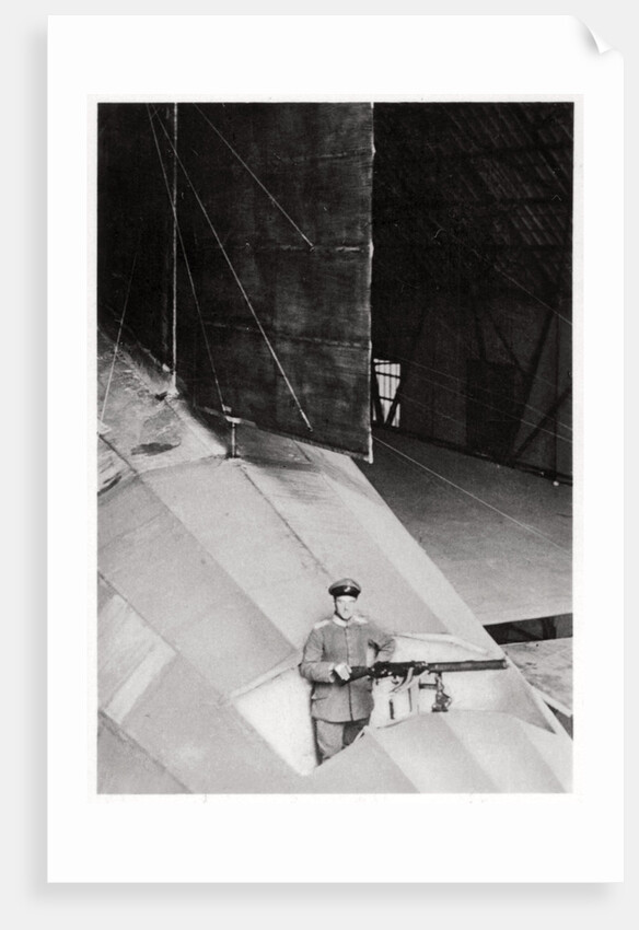 Tail gunner of a German army Zeppelin airship, World War I by Anonymous