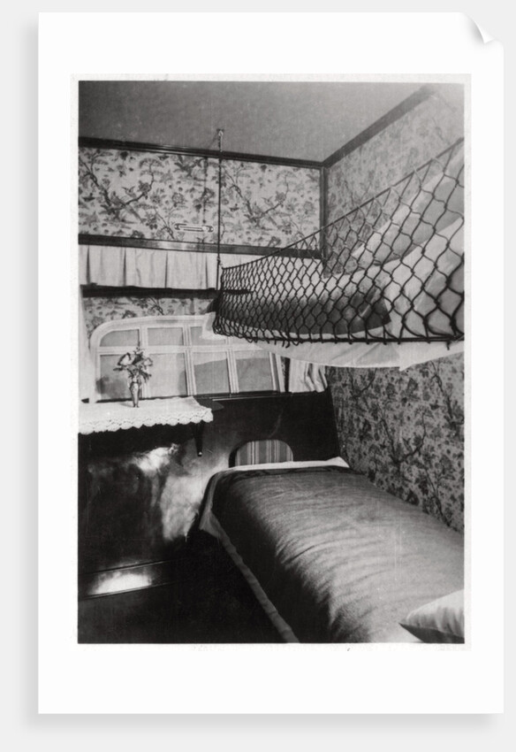 Passenger cabin at night, LZ 127 Graf Zeppelin by Anonymous
