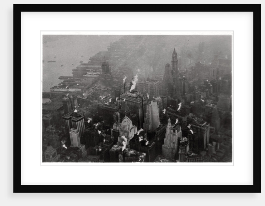 Aerial view of Manhattan, New York City, USA, from a Zeppelin by Anonymous