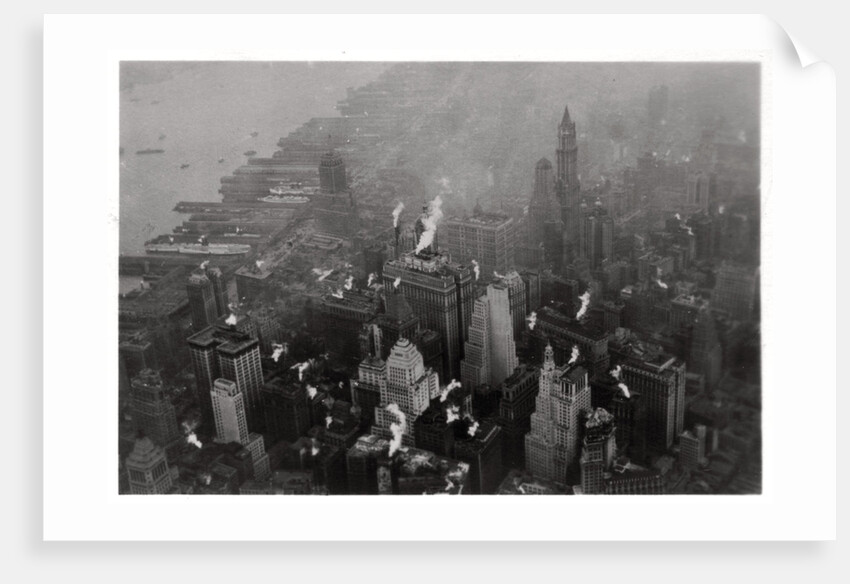 Aerial view of Manhattan, New York City, USA, from a Zeppelin by Anonymous