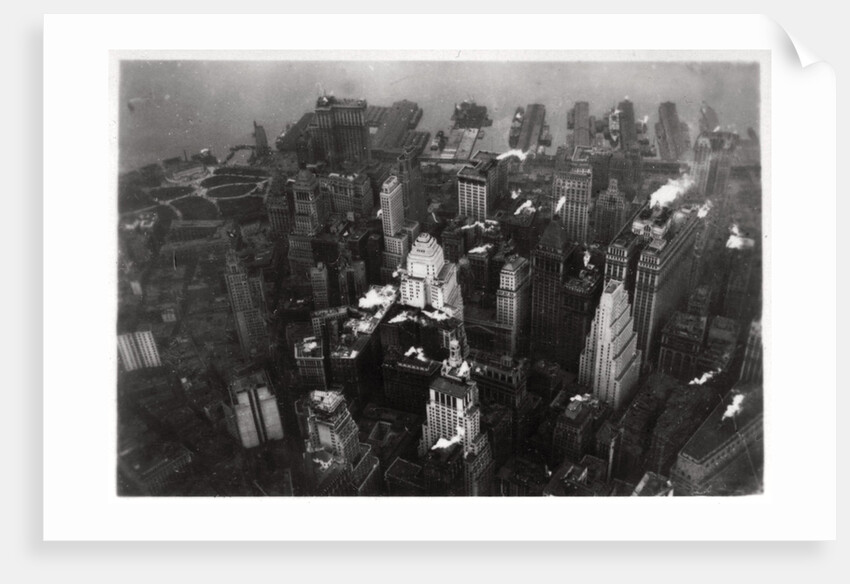 Aerial view of Manhattan, New York City, USA, from a Zeppelin by Anonymous