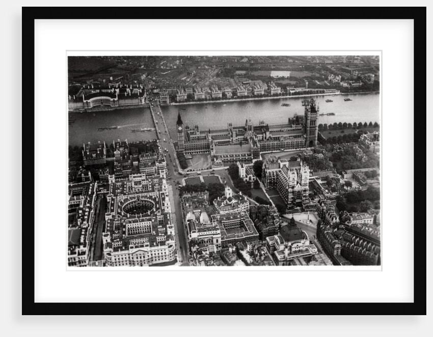 Aerial view of Westminster, London, from a Zeppelin by Anonymous