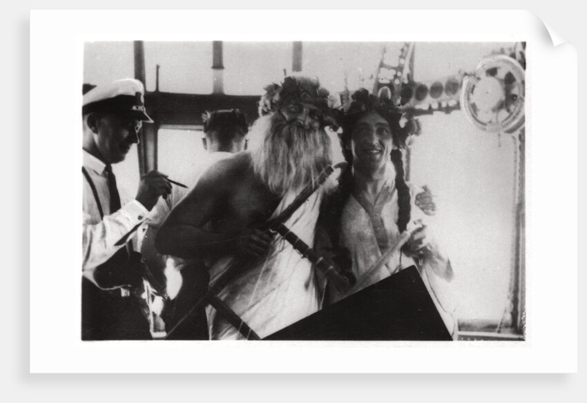 Ceremony celebrating the crossing of the equator on board the airship 'Graf Zeppelin' by Anonymous